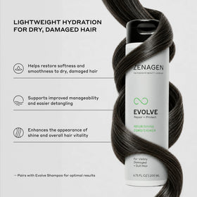 Person applying Zenagen conditioner demonstrating smooth application