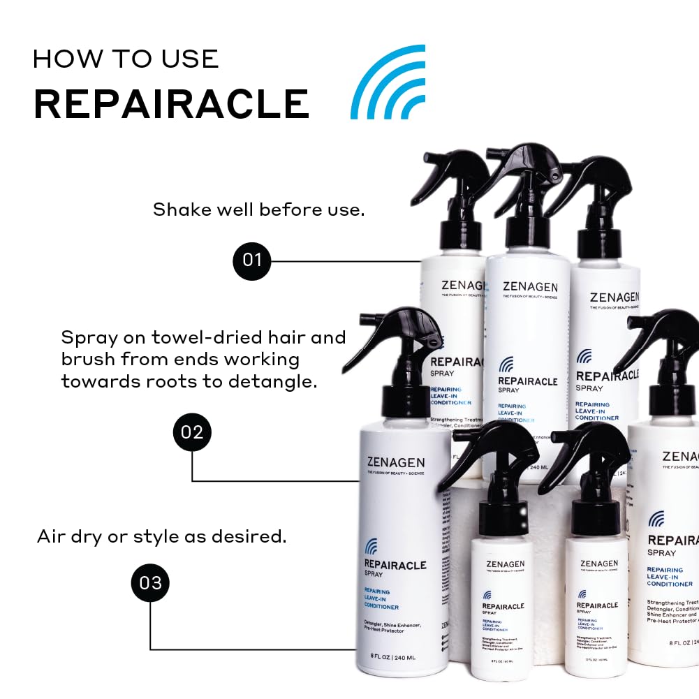 Zenagen applying product to midlengths and ends for detangling