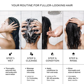Zenagen Revolve shampoo and conditioner on shower shelf showing easy use