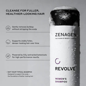 Zenagen Revolve conditioner bottle closeup label showing lightweight hydration