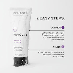 Zenagen bottles on bathroom shelf illustrating everyday use and quick styling
