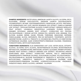 Zenagen shampoo bottle close-up texture illustrating gentle lather and scalp cleansing benefit
