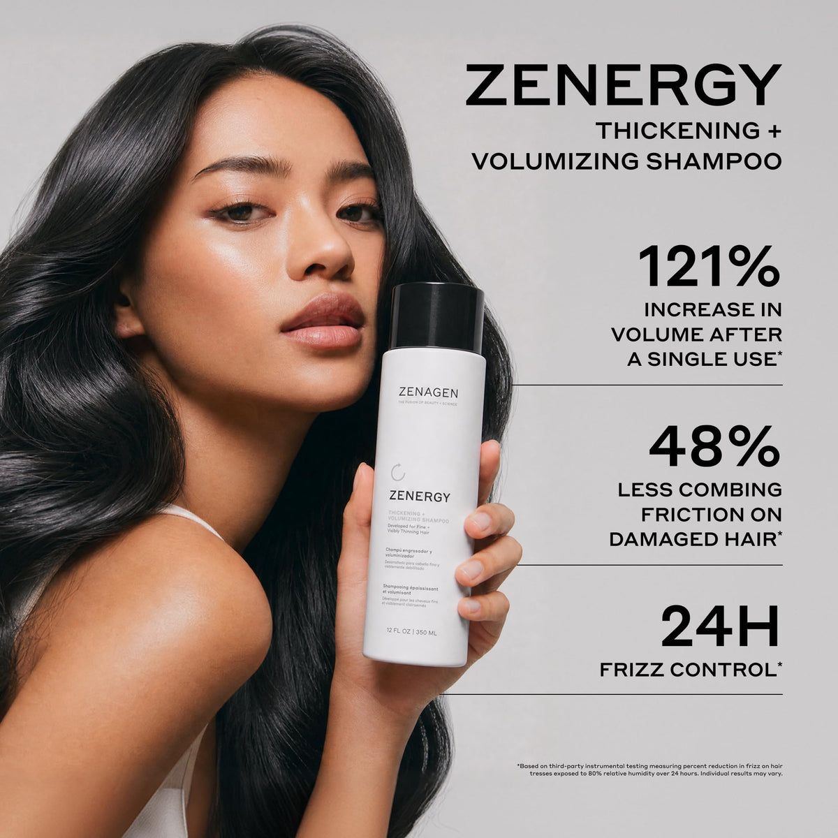 Zenagen foam texture close-up illustrating microfoam lift benefit