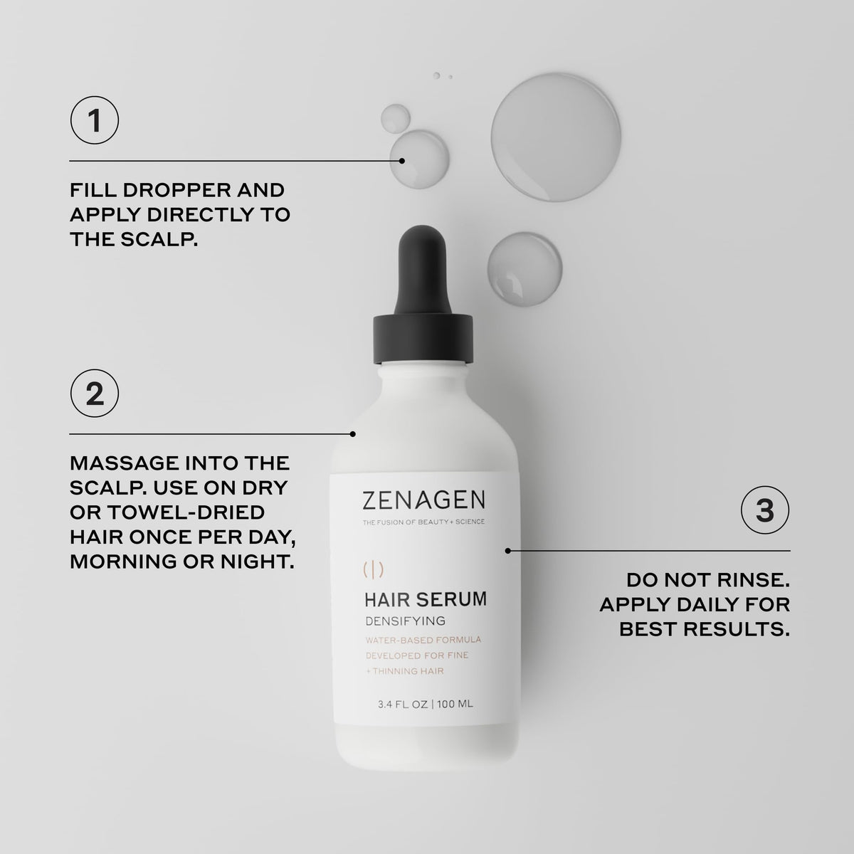 ZENAGEN trio in bathroom lifestyle setting showing brand and everyday routine benefit