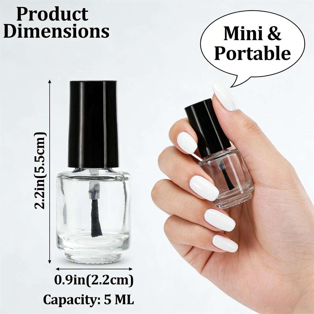 ZENFUN close-up of screw-top brush cap highlighting leak-resistant seal