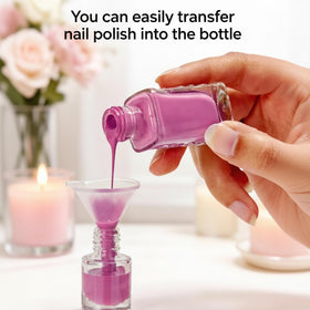 ZENFUN six funnels next to bottles showing spill-free pouring benefit
