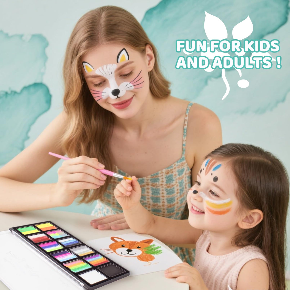 ZENTANMEI four brushes alongside palette for precise lines and broad strokes