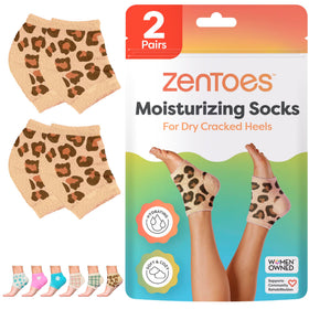 ZenToes front packaging showing cheetah pattern and benefits