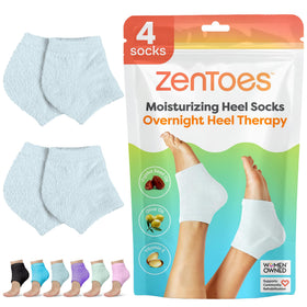 ZenToes front packaging in slate showing pair and benefits