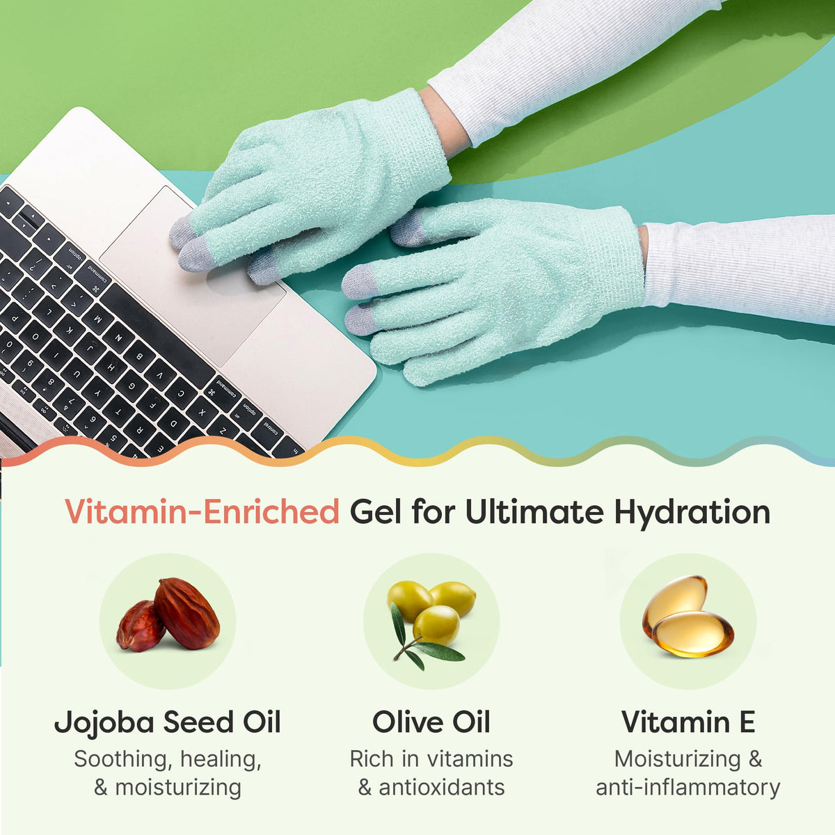 ZenToes gloves worn overnight on pillow for extended moisturizing treatment