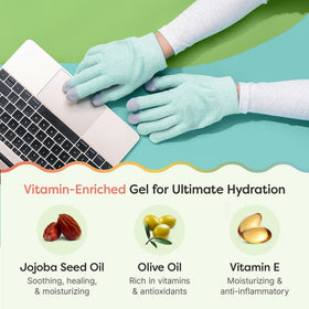 ZenToes gloves worn overnight on pillow for extended moisturizing treatment