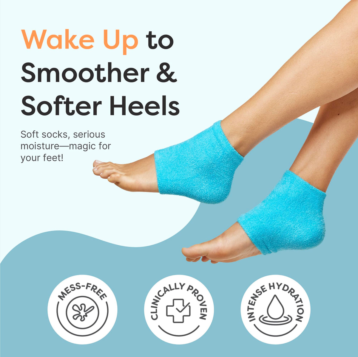 ZenToes close-up of gel-lined heel pad highlighting moisturizing infusion benefits