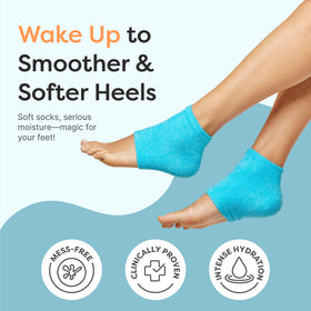 ZenToes close-up of gel-lined heel pad highlighting moisturizing infusion benefits