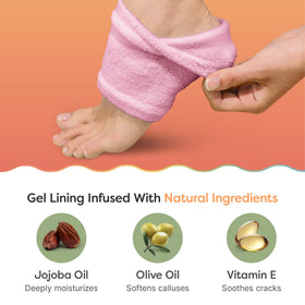 ZenToes socks in use by bedside for overnight relaxation and soft heels