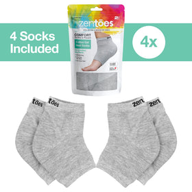 ZenToes in use while sleeping demonstrating overnight heel softening benefits