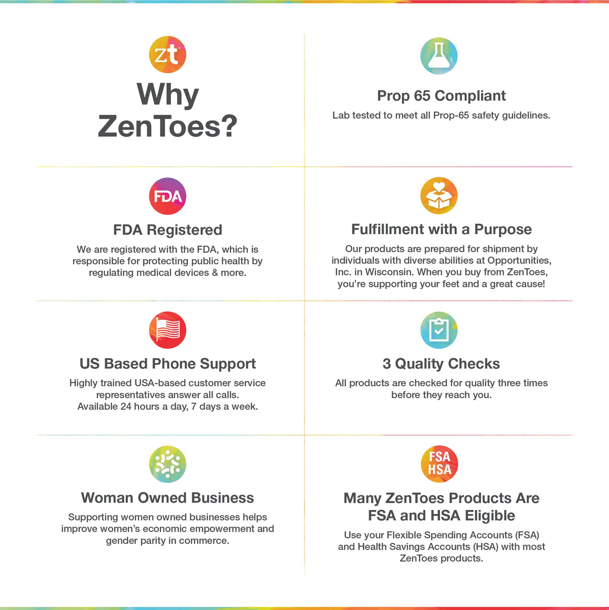 ZenToes label and ingredients panel showing vitamin E, jojoba and olive oil benefits