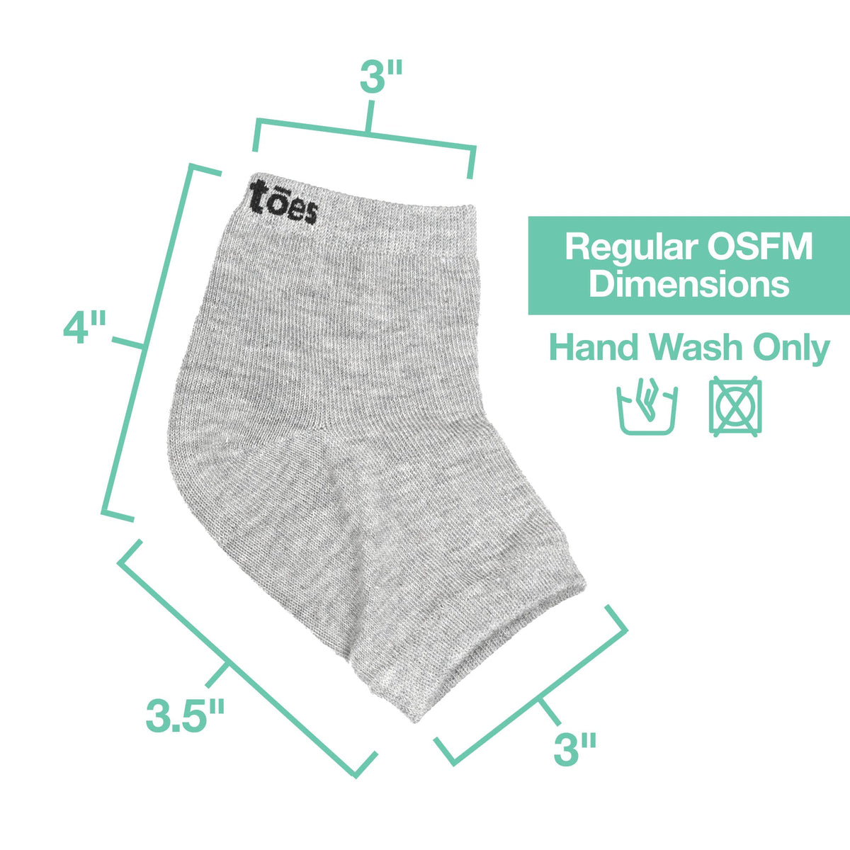ZenToes size comparison with foot to show regular fit and scale