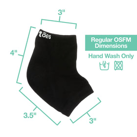 ZenToes size comparison with ruler showing regular fit for most feet