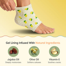 ZenToes socks worn on foot demonstrating fit and targeted heel care