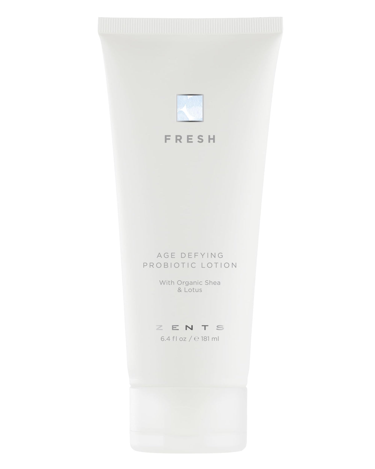 Zents front packaging showing bottle and Fresh fragrance benefit of lightweight hydration