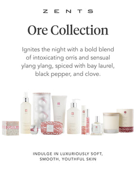 Zents on bathroom shelf in lifestyle scene adding luxury ambiance