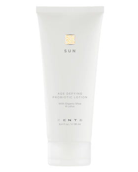 Zents front packaging showing bottle and warm golden label benefits hydration