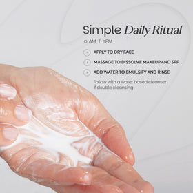 zenttu oil texture close-up showing silky consistency for easy makeup removal