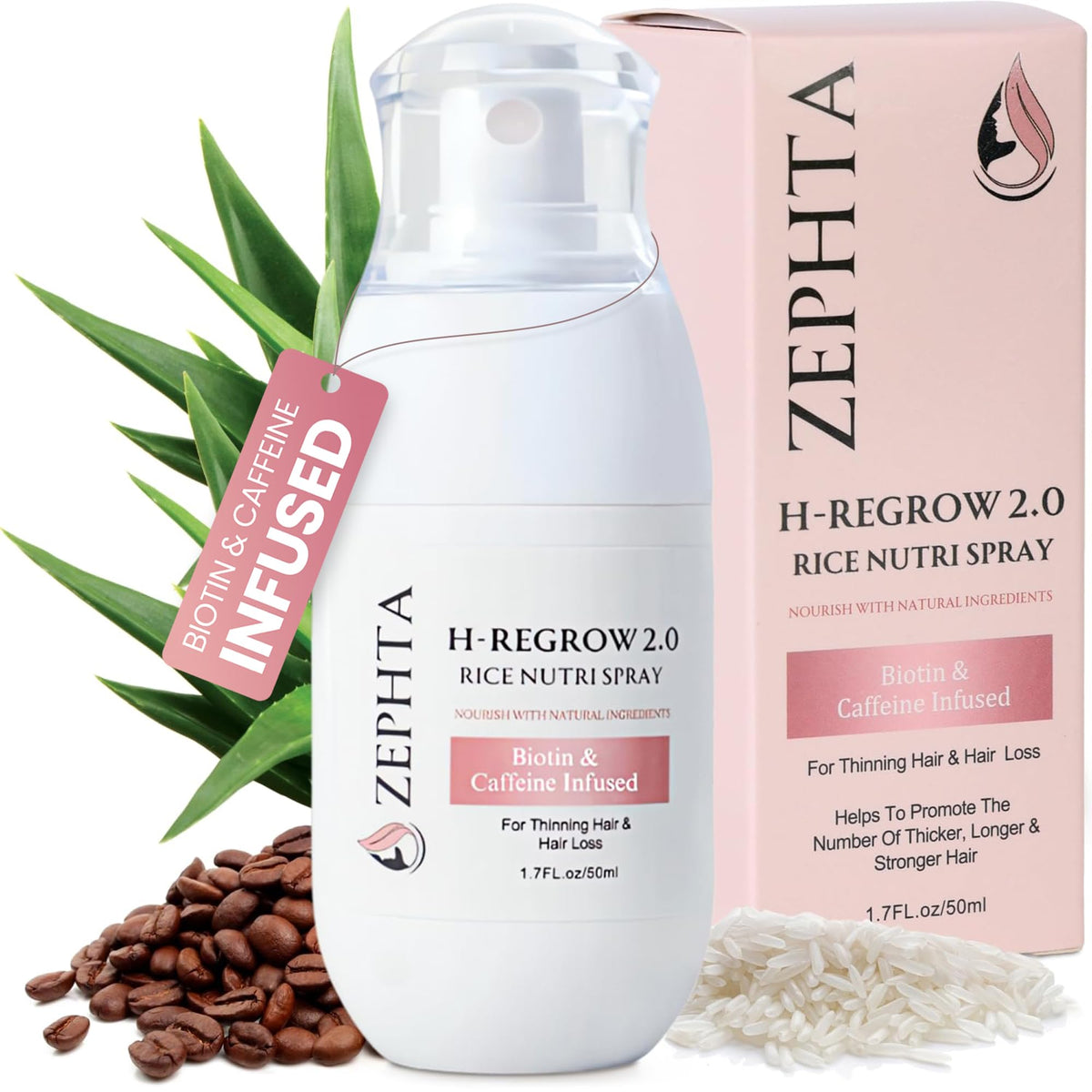 Zephta front packaging showing 1.7 fl oz bottle and label benefits