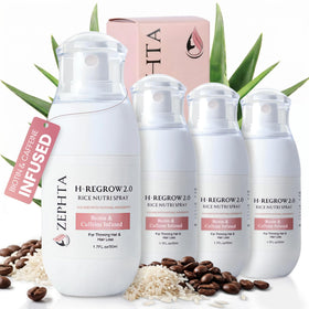 Zephta front packaging showing four bottles and clear product benefits