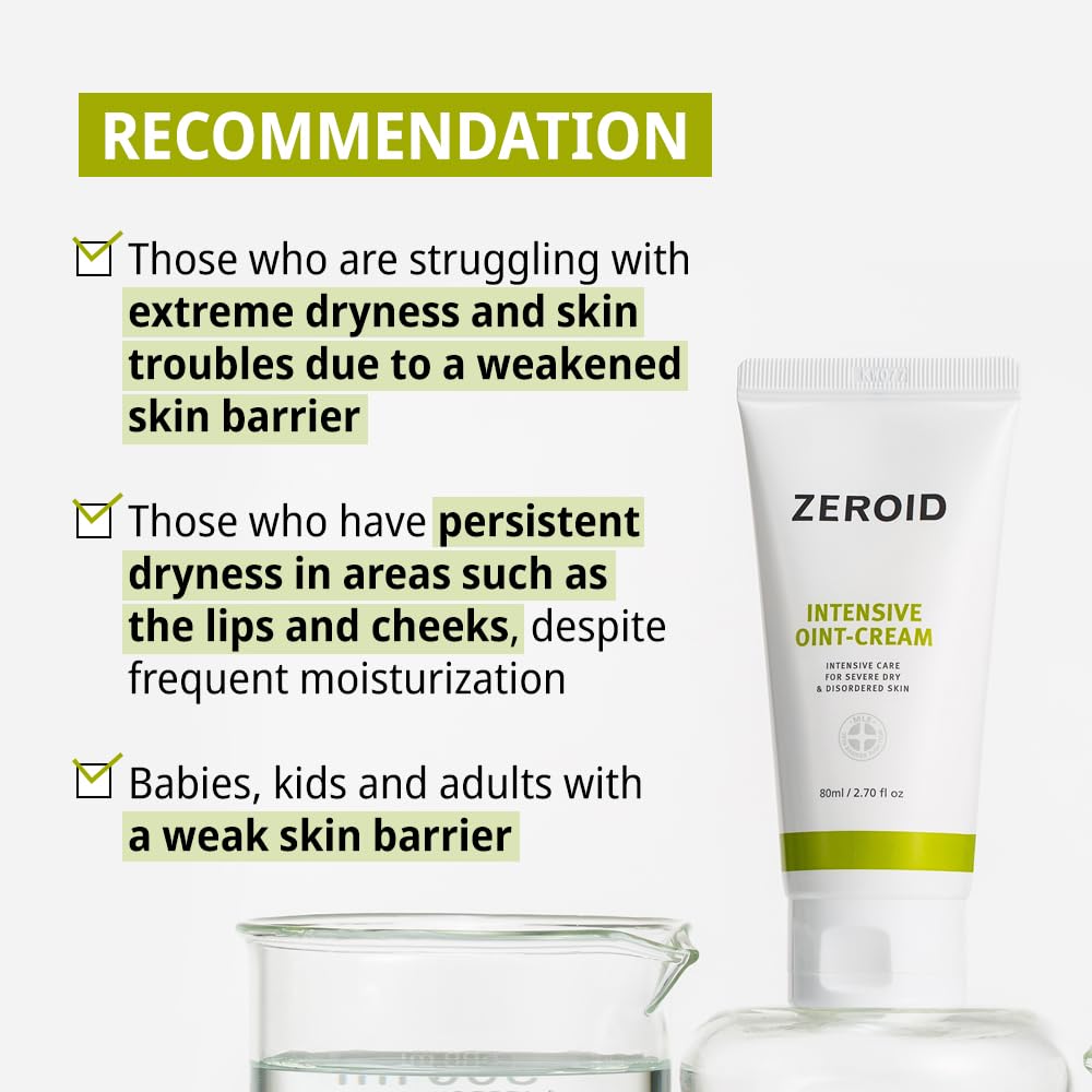 ZEROID before and after skin comparison highlighting improved moisture