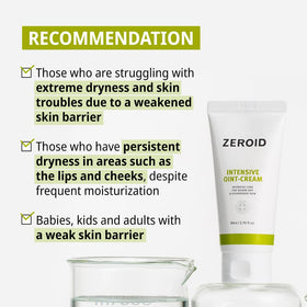 ZEROID before and after skin comparison highlighting improved moisture