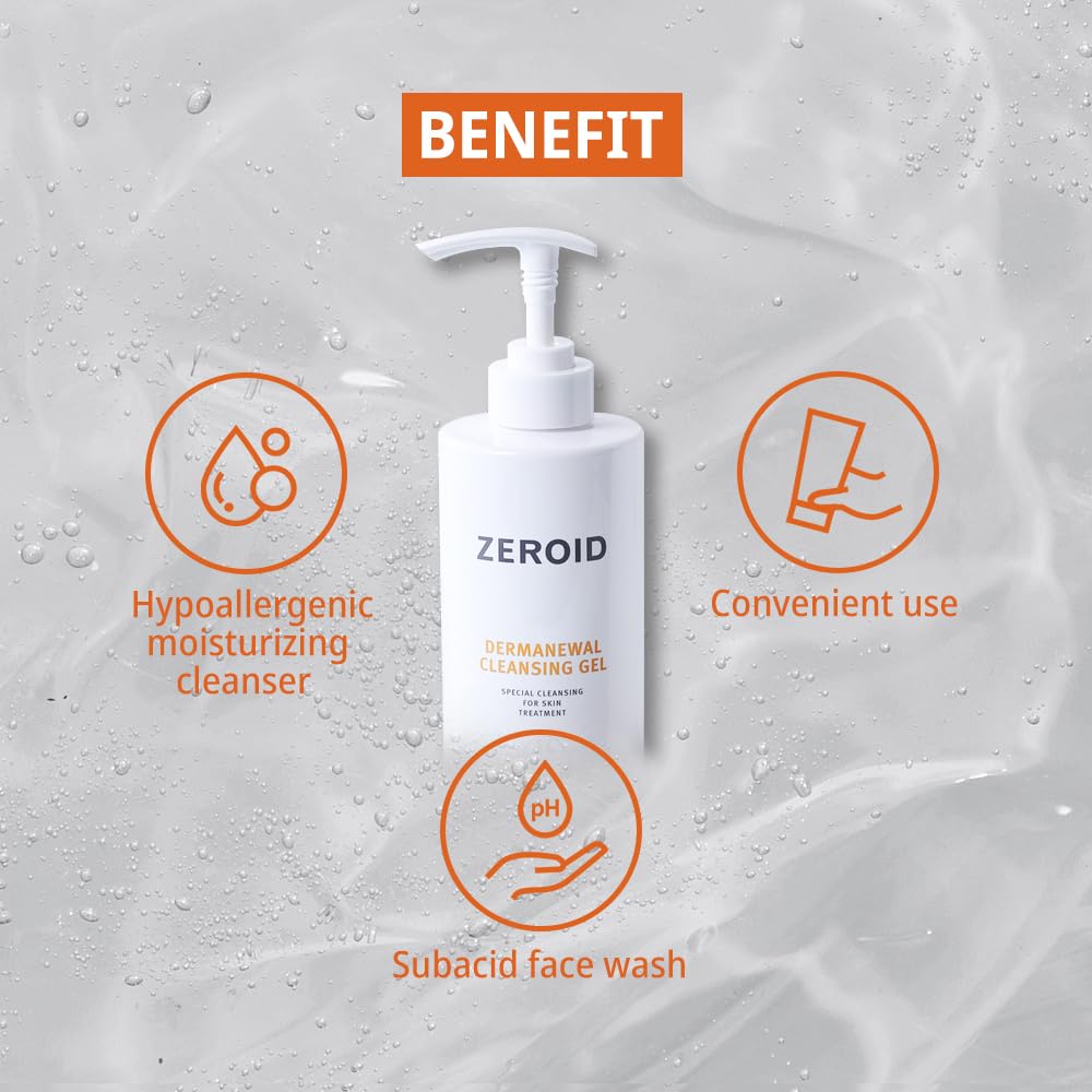 ZEROID label ingredients view showing glycerin and pH-balanced formulation benefits