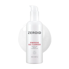 ZEROID front packaging showing bottle and branding, clear skincare benefit