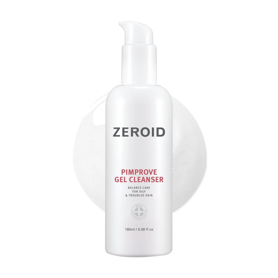 ZEROID front packaging showing bottle and branding, clear skincare benefit