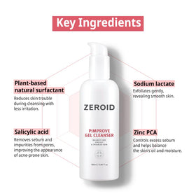 ZEROID in bathroom routine with user cleansing face for gentle results