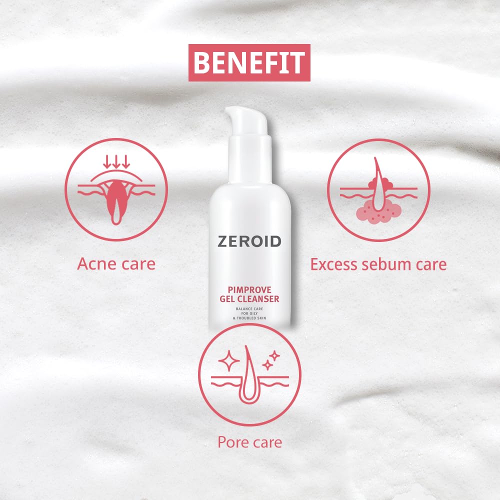 ZEROID ingredient layout highlighting salicylic acid and barrier support