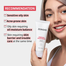 ZEROID product label with ingredients list for transparency and gentle formula