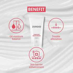 ZEROID dispensing cream from tube to show easy pump application and control