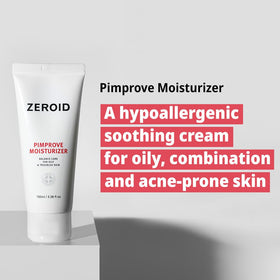 ZEROID close-up cream texture highlighting lightweight hydration and matte finish