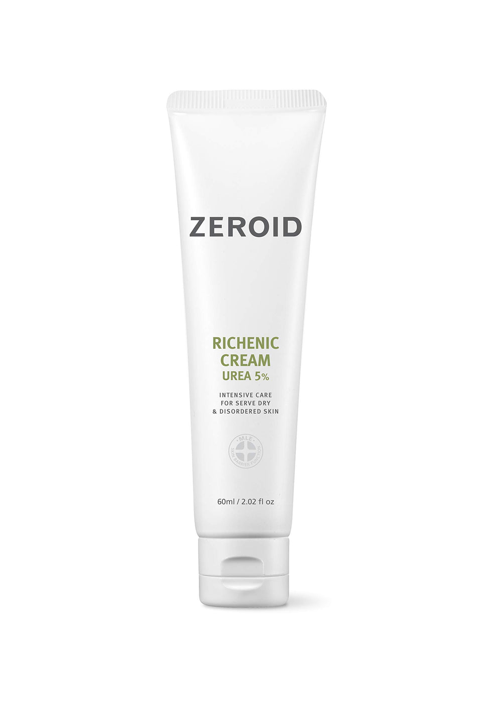 ZEROID jar front view showing 60ml cream and clear branding, clean shelf-ready benefit