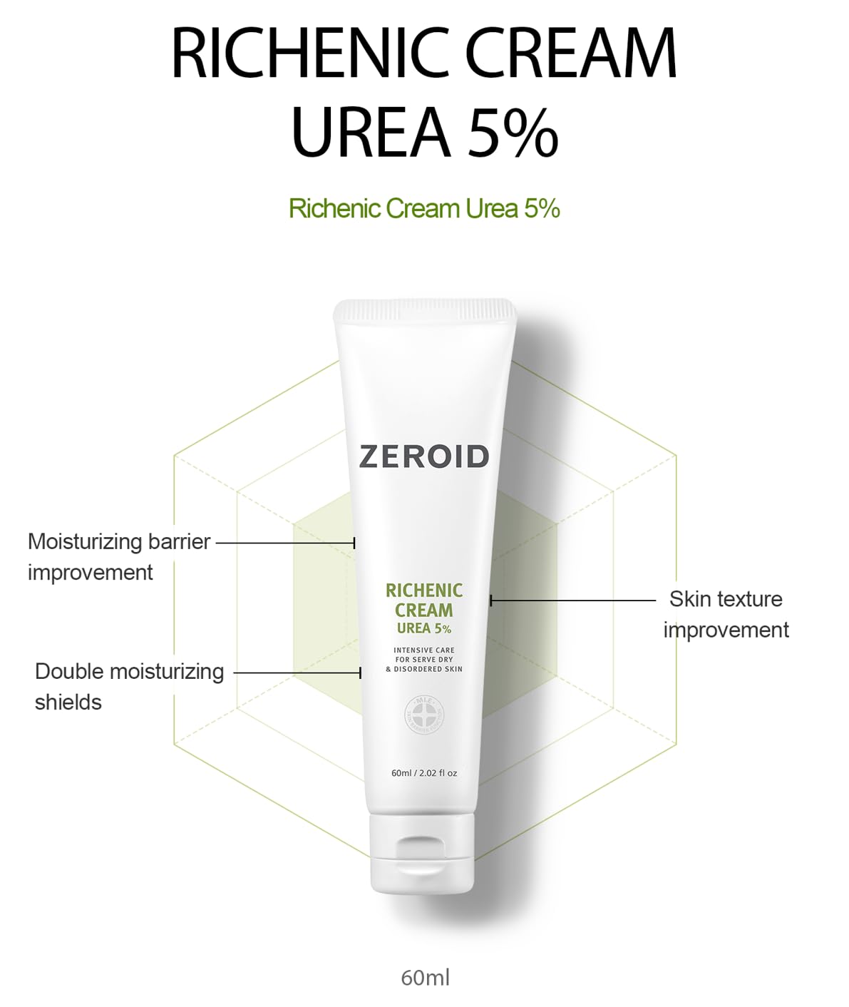 ZEROID open jar texture close-up revealing rich yet light cream for deep hydration
