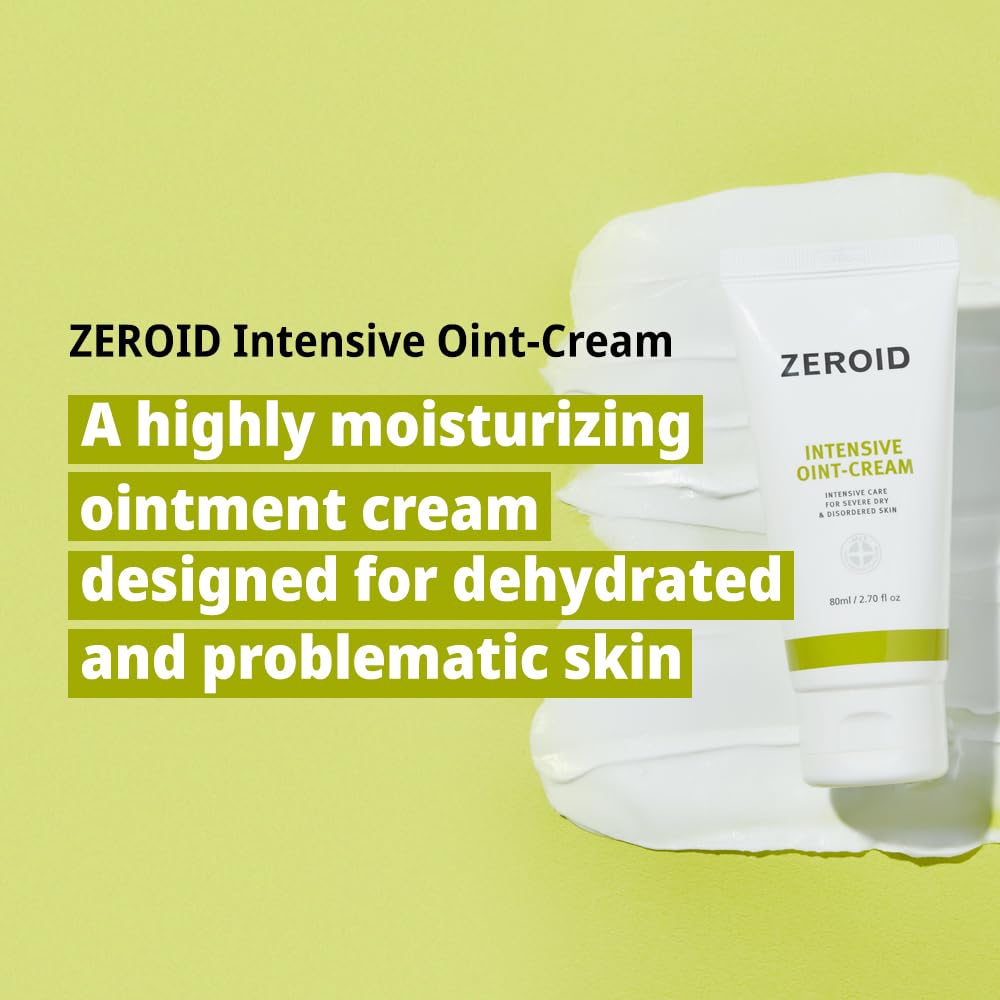 ZEROID texture close-up displaying rich ointment cream for deep hydration