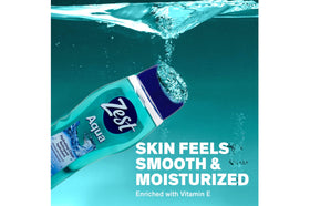Zest bottle side label highlighting vitamin E and product details