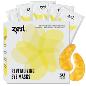 ZEST front jar showing gold label and 50 pairs, highlights premium packaging