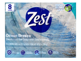 Zest bar placed in shower scene evoking refreshing invigorating scent