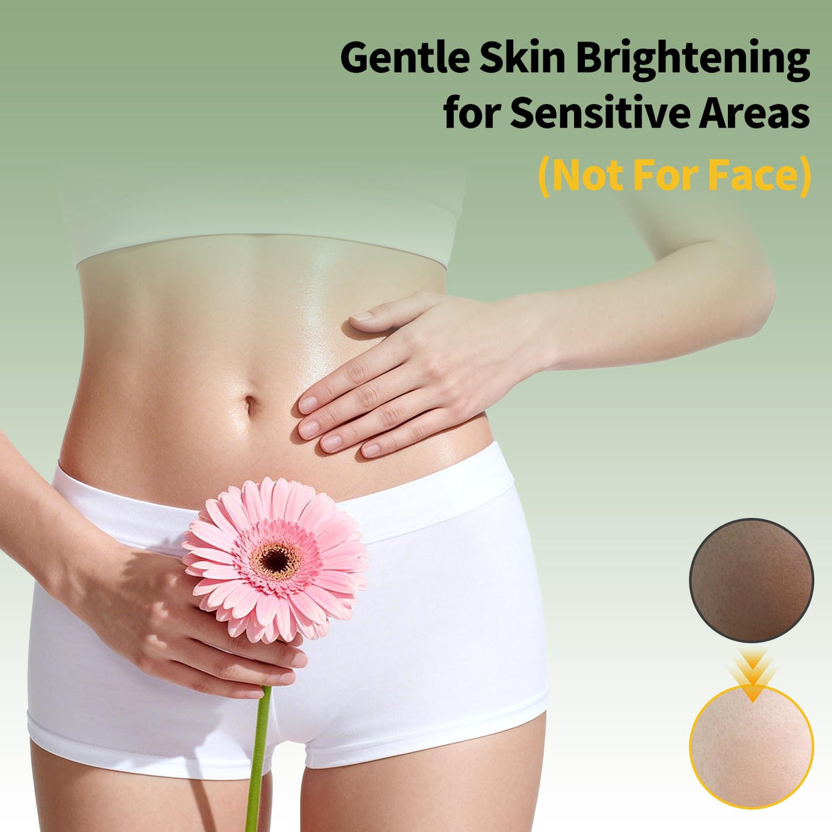 zestvent bikini line application demo showing gentle intimate-area use