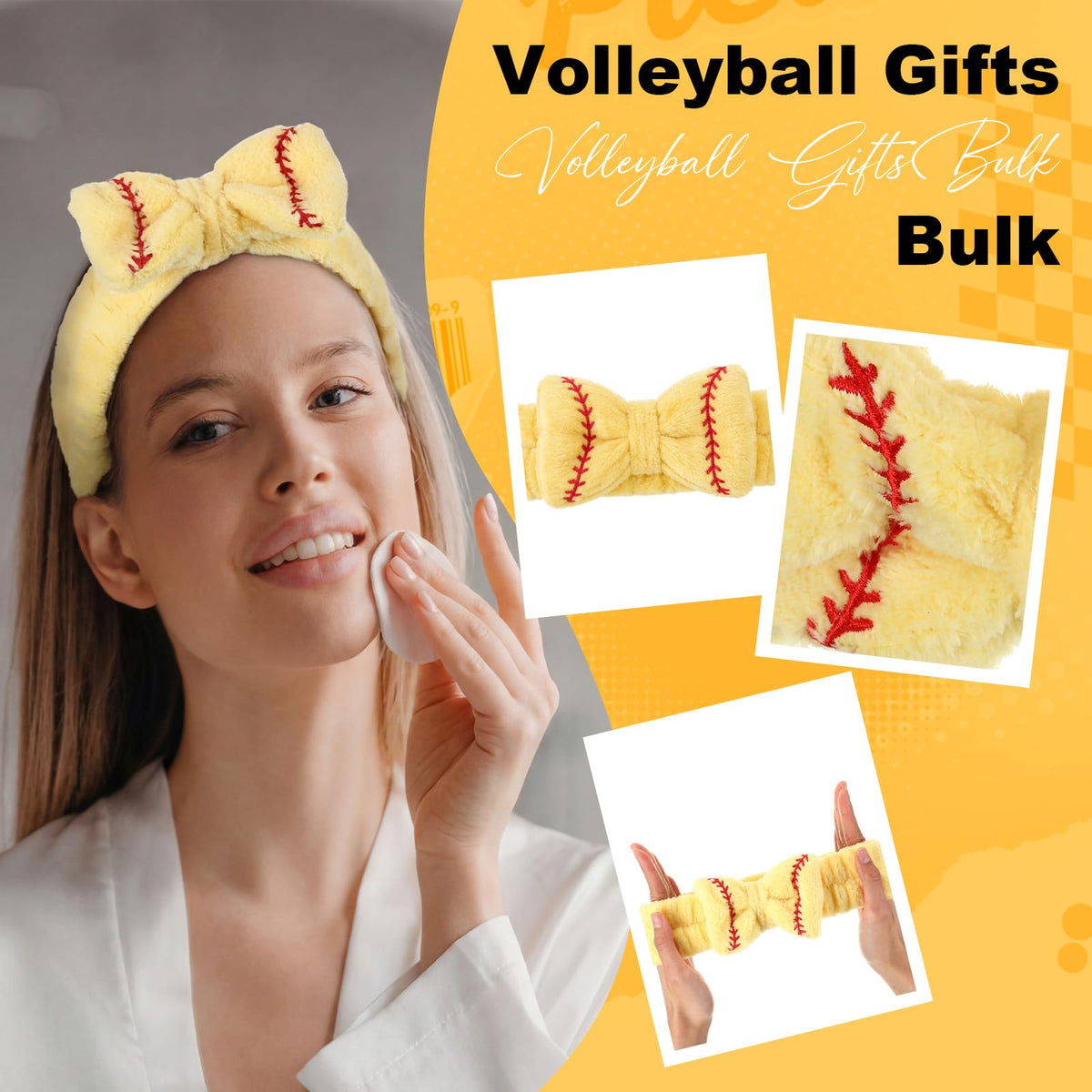 Zeyune detachable bow detail pictured off the band for customizable styling and easy washing