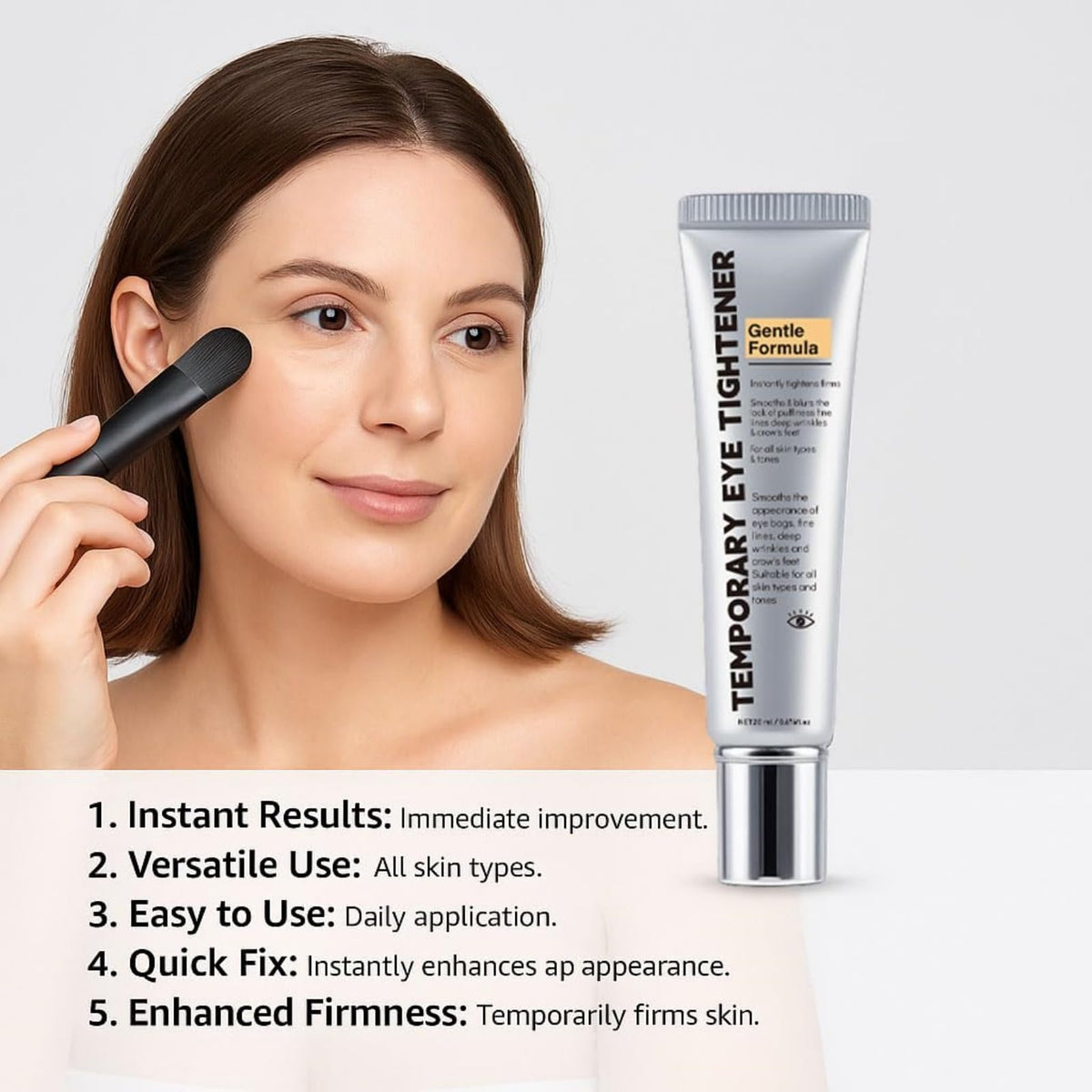 ZFTRACKER before and after under-eye smoothing visual result