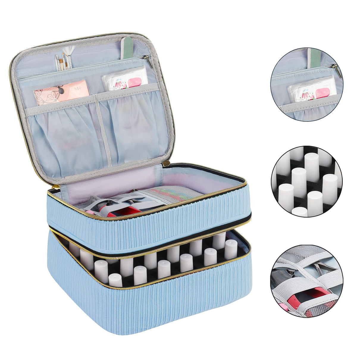 ZFZGFRCS close-up of removable foam insert demonstrating bottle protection and cushioning