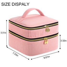 ZFZGFRCS top layer elastic and zip pockets holding brushes, files, and manicure tools neatly